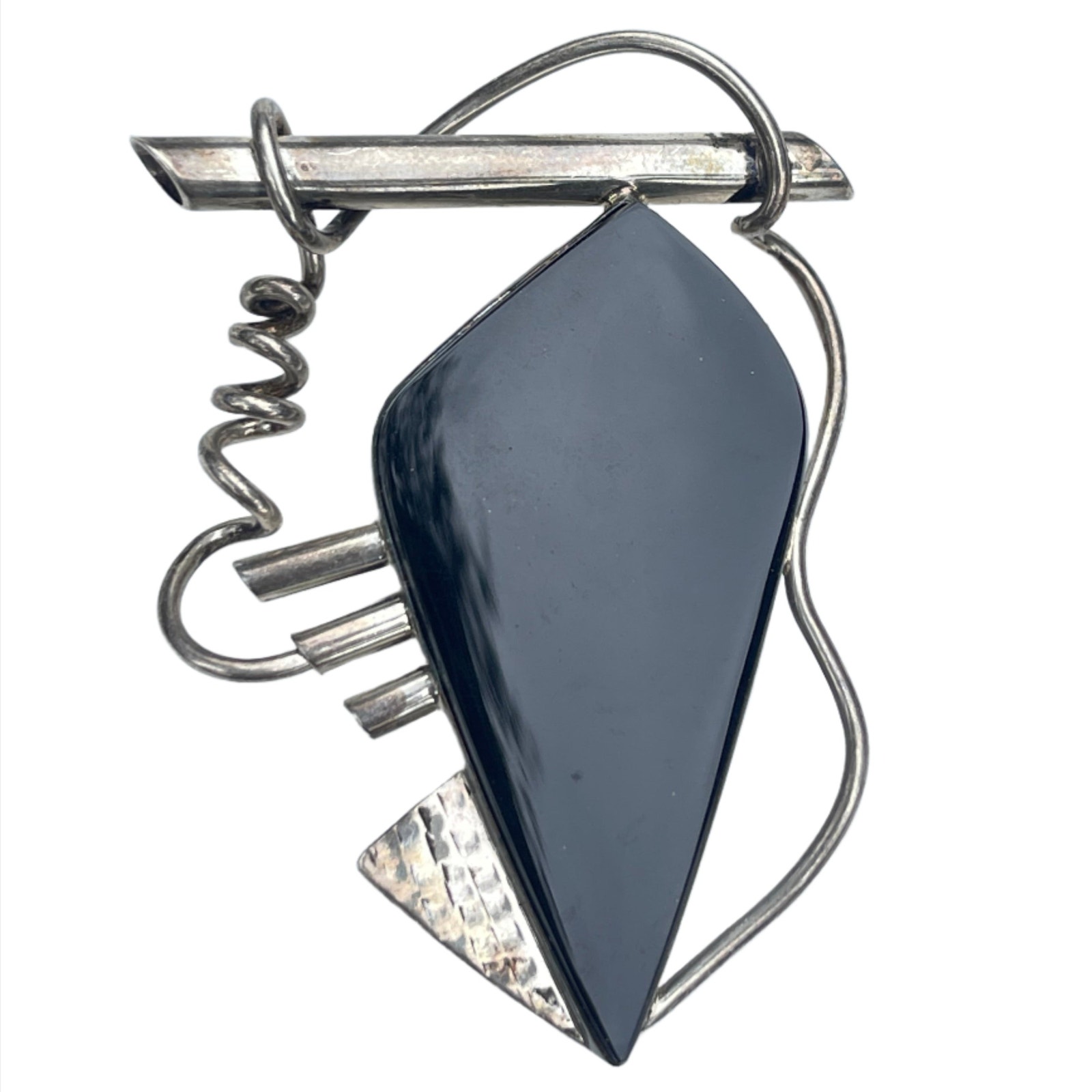 Vintage Modernist Sterling Silver Brooch