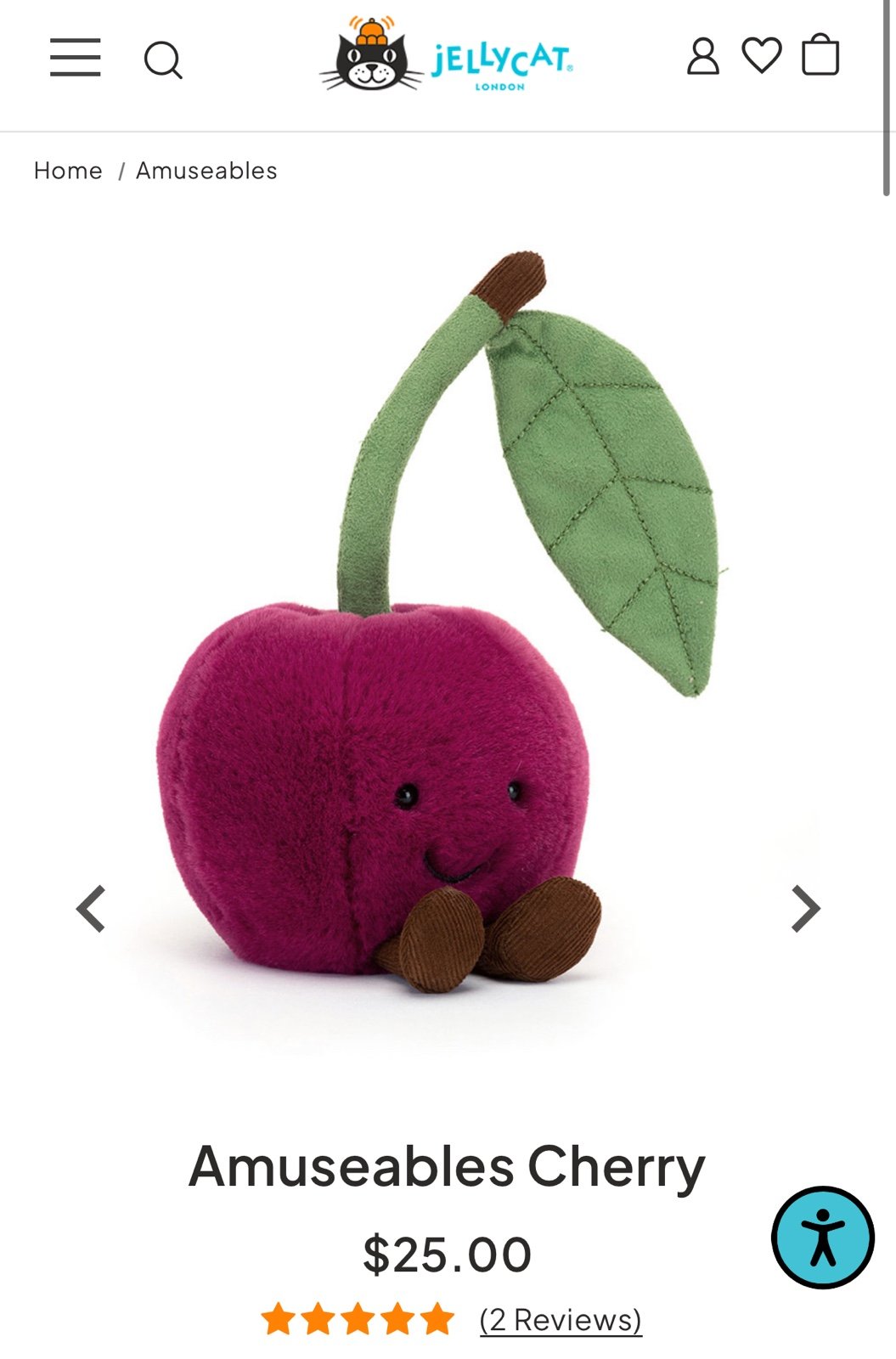 Jellycat Amuseables Cherry