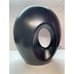 RARE BLACK Sporvil Round Donut Ceramic Vase Made in Portugal