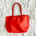 Lacoste L.12.12 Concept Tote Bag Vinyl Orange Top Handle Top Zip