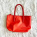 Lacoste L.12.12 Concept Tote Bag Vinyl Orange Top Handle Top Zip