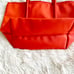 Lacoste L.12.12 Concept Tote Bag Vinyl Orange Top Handle Top Zip