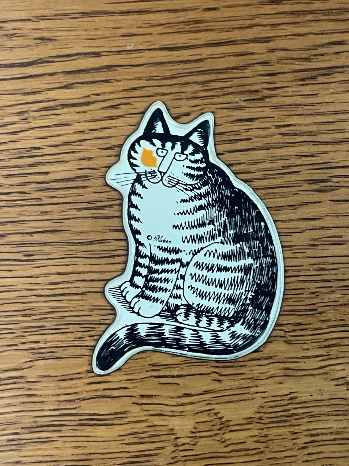 Kliban Cat magnet - 1977 Love a cat Vintage