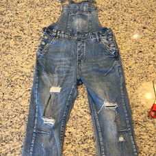 Moschino Distressed Overalls