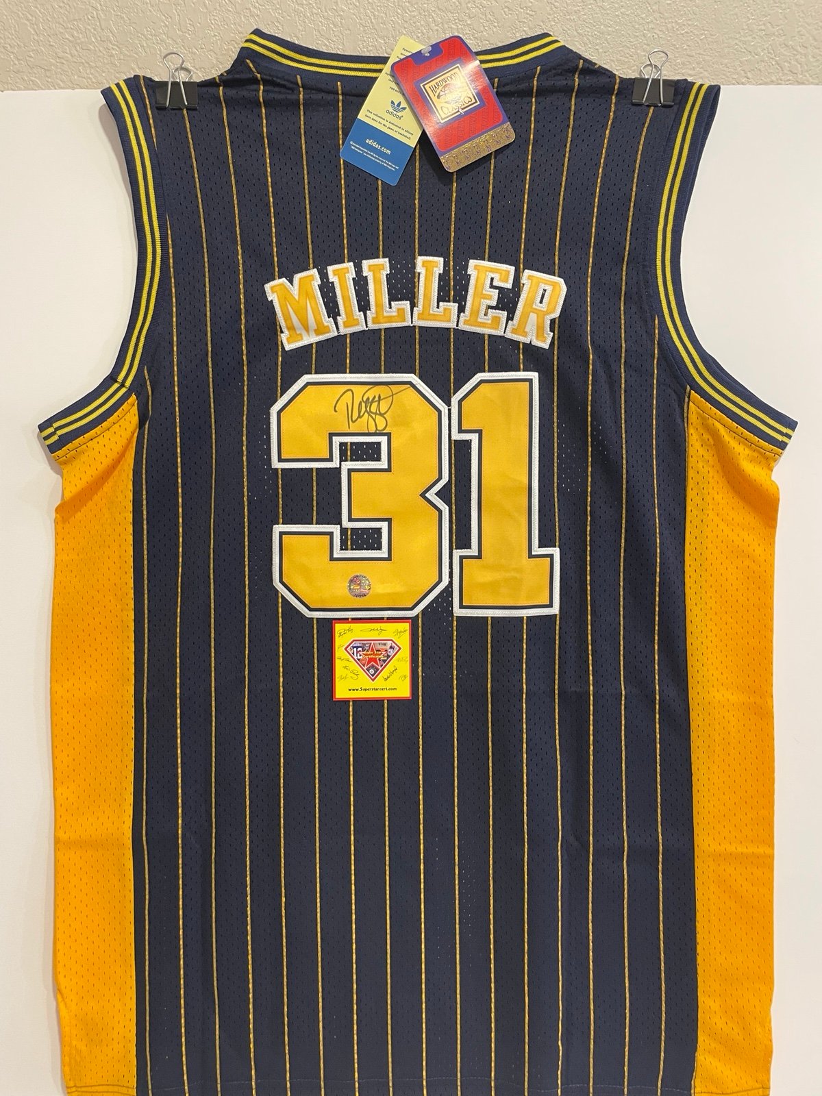 Reggie Miller Indiana Pacers Signed Autographed Jersey with COA