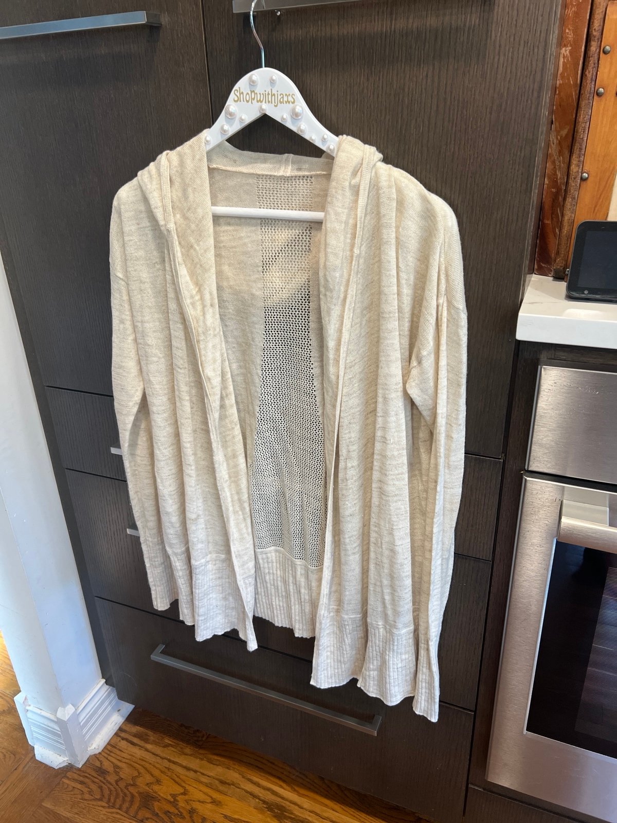Lululemon Calm and Collected Wrap Size XL Heathered Vintage cream 148