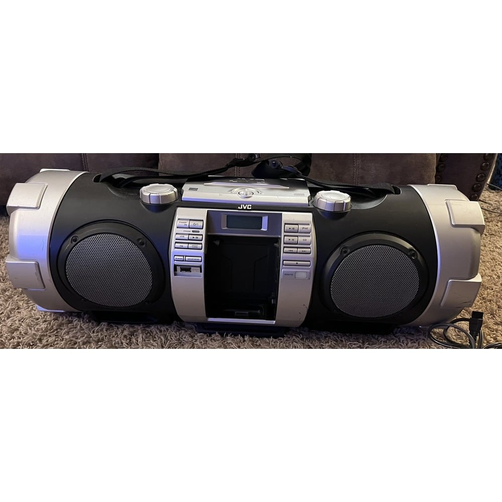 JVC Kaboom RV-NB50 CD/AM/FM/USB/iPod Stereo Boombox Read Description