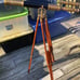 Nautical Style Black Leather Telescope Maritime Brass Antique Double Barrel Desi