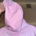 alo Yoga Pink Oversized Crop Hoodie Pullover Sweater Size S In Good Condition