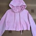 alo Yoga Pink Oversized Crop Hoodie Pullover Sweater Size S In Good Condition
