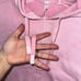 alo Yoga Pink Oversized Crop Hoodie Pullover Sweater Size S In Good Condition