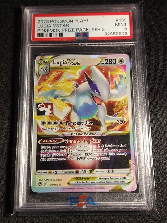 Pokemon Lugia Vstar 139/195 Ultra Rare Prize Pack Series 3 PSA 9 MINT (B)