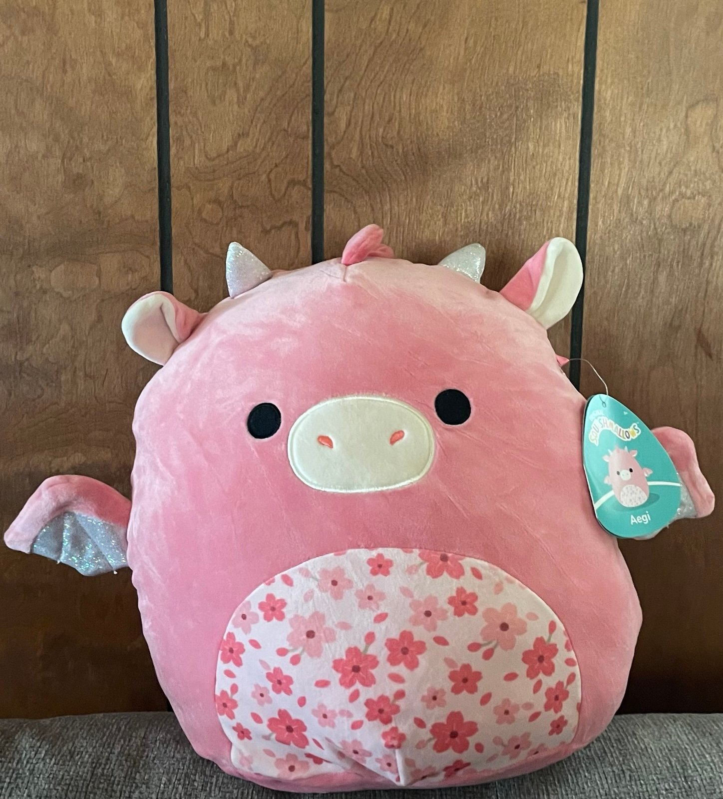 Squishmallows Aegi the Pink Sakura Dragon 12” - Stuffed Plush