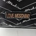 Love Moschino signature Allover Shoppers tote Bag Black With Red Interior