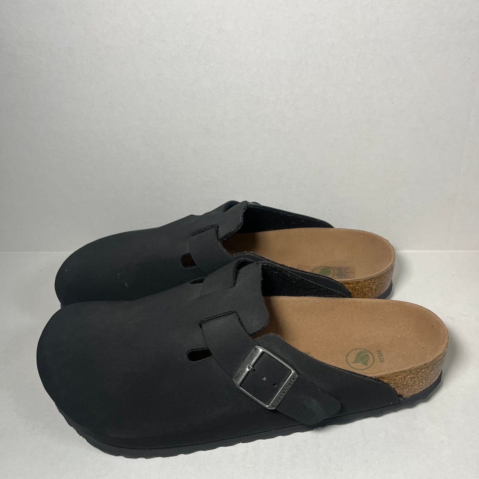 Birkenstock Boston Vegan Black Birkibuc 43 Men’s 10