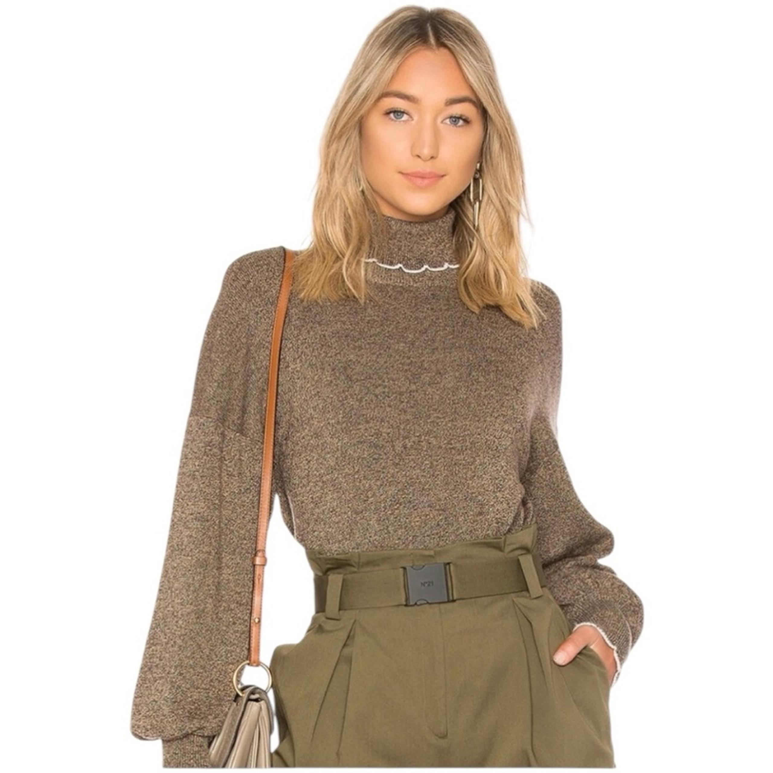 See by Chloé Chestnut scallop Turtleneck Sweater brown - 2