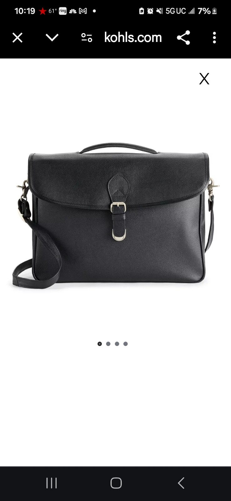 AmeriLeather Montana Leather Executive Briefcase AmeriLeather