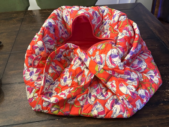 Vera Bradley Featherweight Large Miramar Weekender Travel Bag, Swirling Poppies