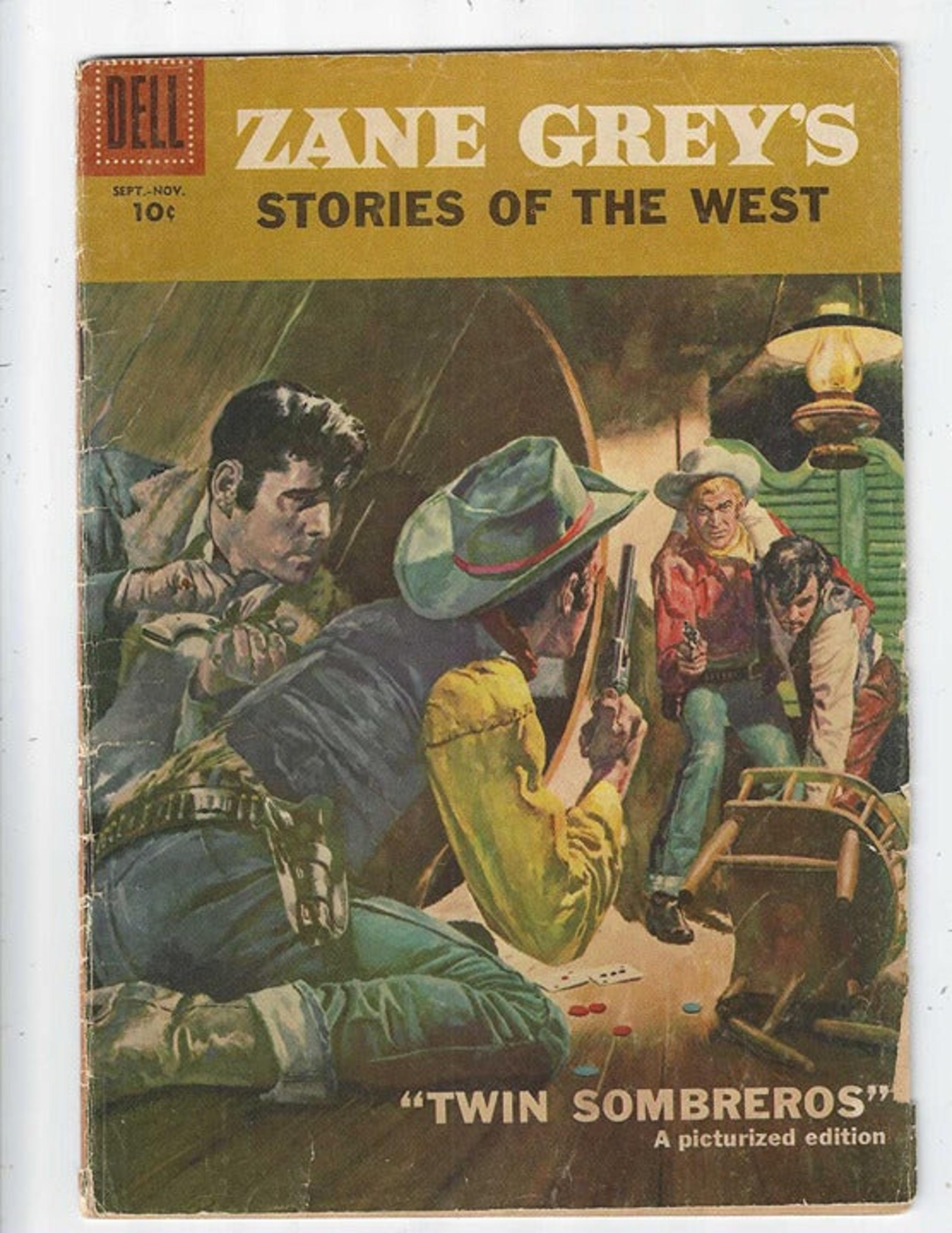 ZANE GREY'S STORIES OF THE WEST #35, (1957)."Twin Sombreros", Dell Publishing