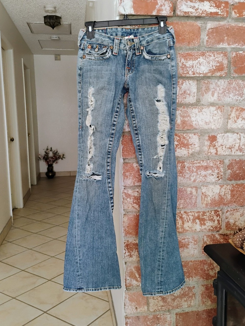 True Religion sz 25 vintage twisted jeans Jessica Simpson Dukes of Hazzard
