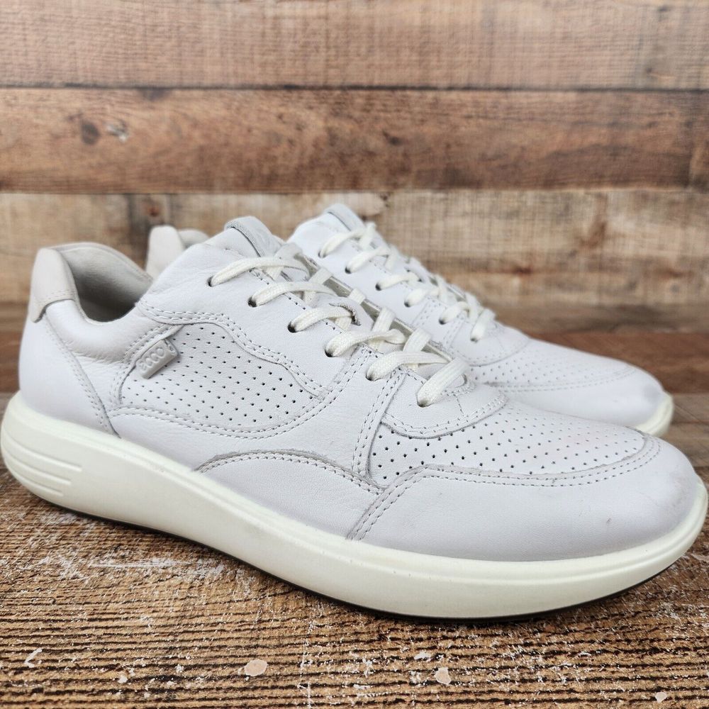 Ecco Soft 7 Runner Women's US 9 EU 40 White Leather Lace Up Comfort Sneaker Shoe