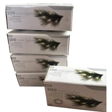 Indoor Outdoor String Lights; 157 ft 500 Clear Bulb Green Wire Christmas Lights