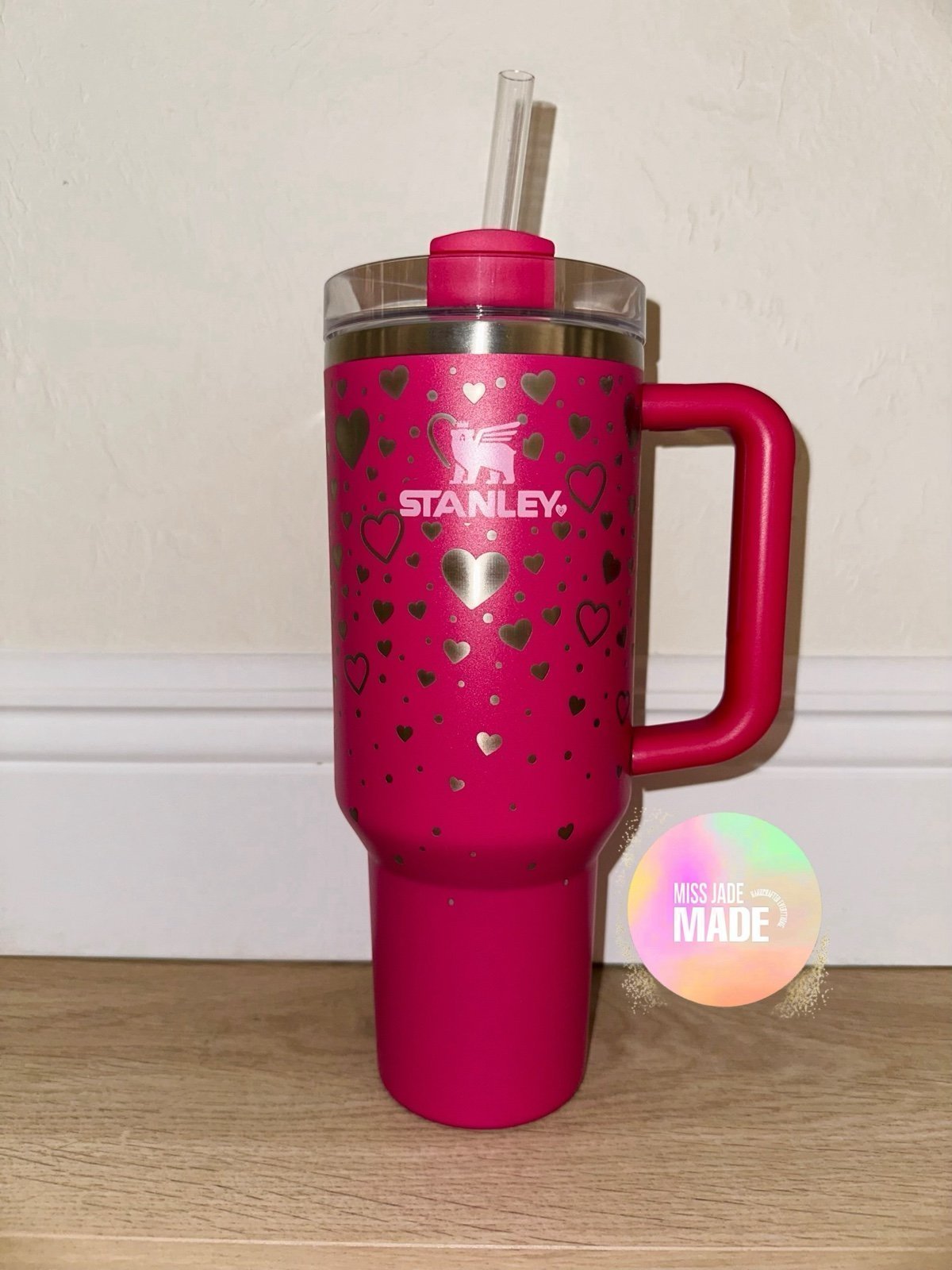 40oz Cosmo Pink Stanley Valentines Day Limited Edition CUSTOM ENGRAVED