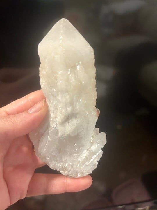 Madagascar pink lithium candle quartz pineapple cathedral