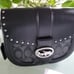 COACH GEORGIE RIVET COLOR BLOCK SADDLE BAG