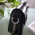 COACH GEORGIE RIVET COLOR BLOCK SADDLE BAG