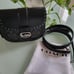 COACH GEORGIE RIVET COLOR BLOCK SADDLE BAG