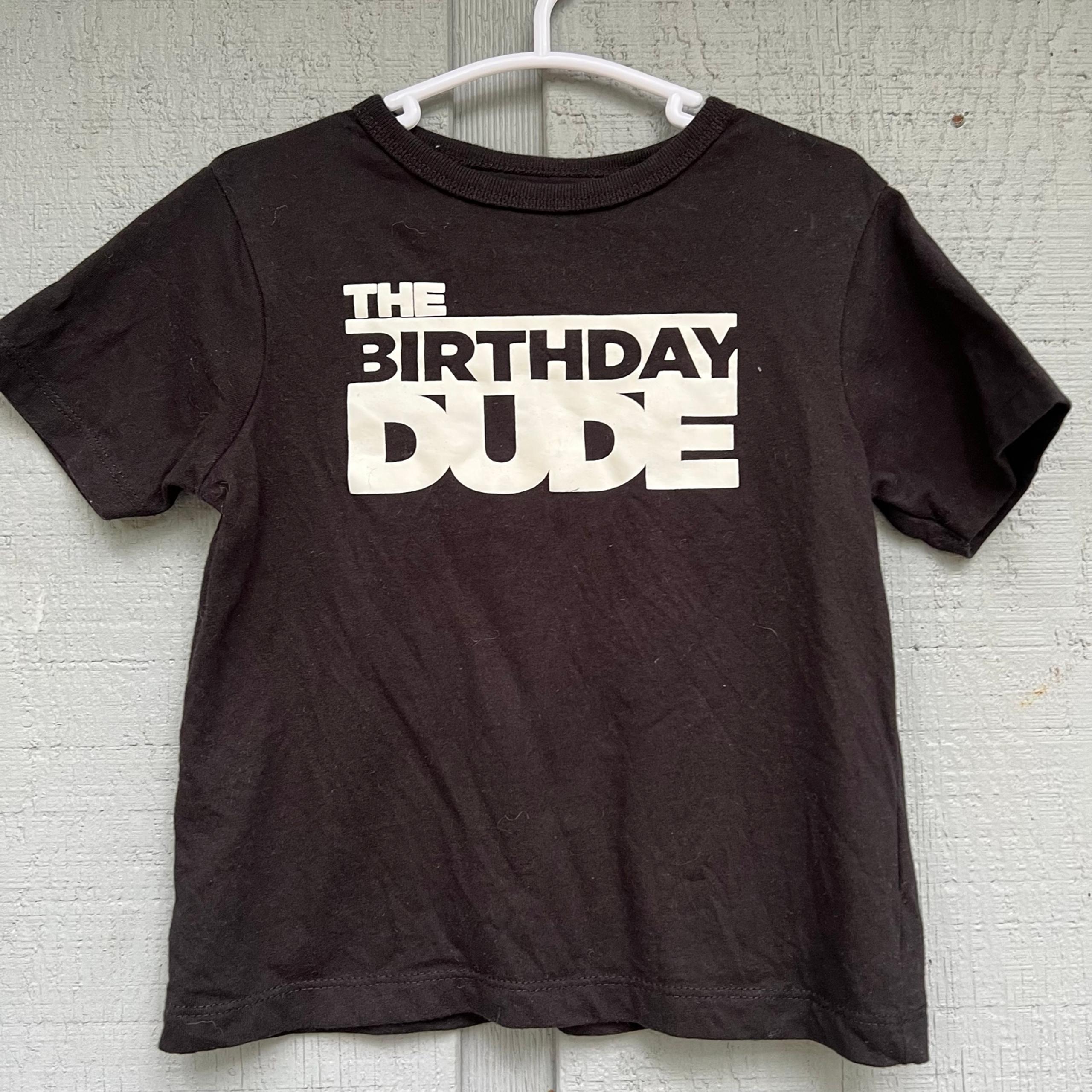 The childrens place boys black “the birthday dude” tshirt size 2T