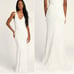 NEW Lulus Luxe Simple Romance White Beaded Sequin Mermaid Maxi Dress Size XL
