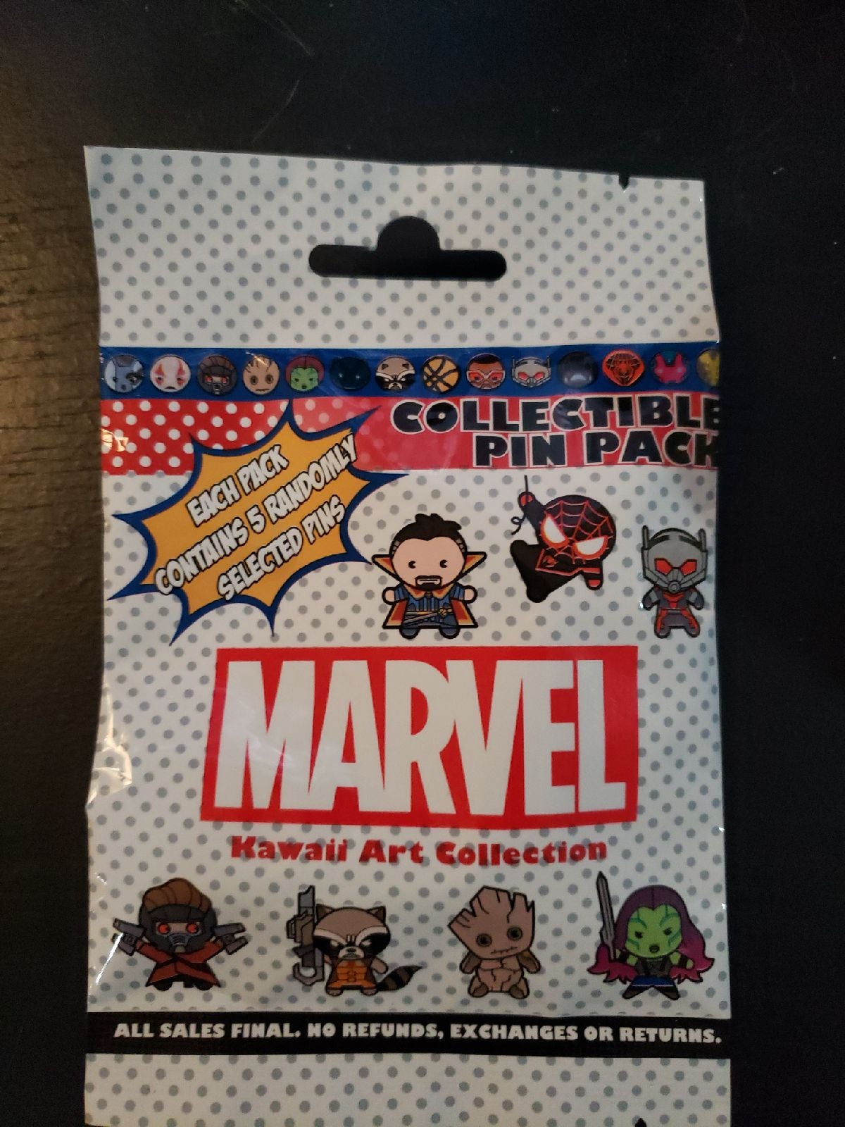 Disney Trading Pins Marvel Kawaii Character 5 pin mystery Disney Trading Pins Marvel Kawaii Character 5 pin mystery