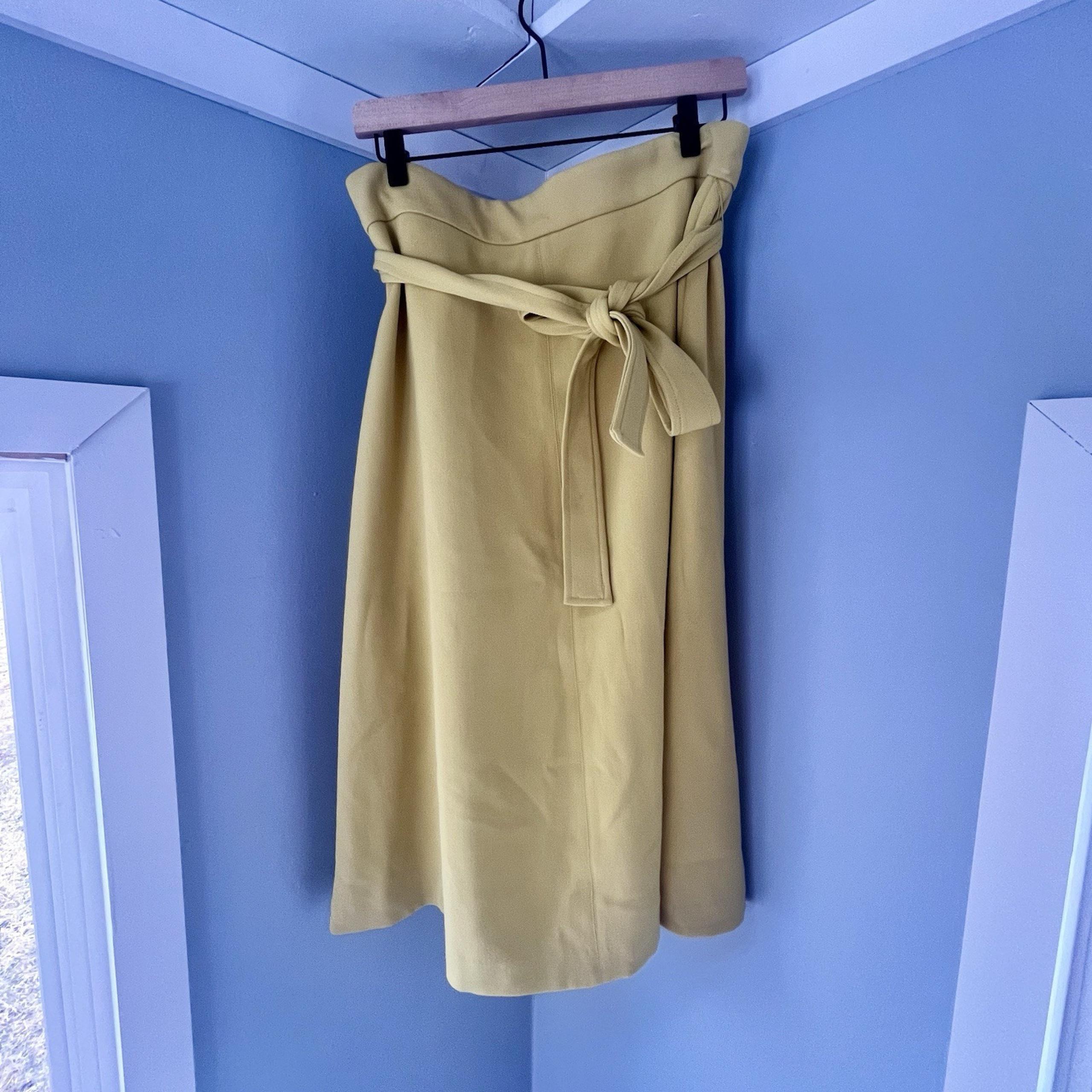 Ann Taylor Size 10 A Line Green Tie Skirt