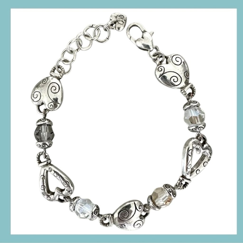 Brighton Heartland Hearts & Crystal Beads Bracelet 0873