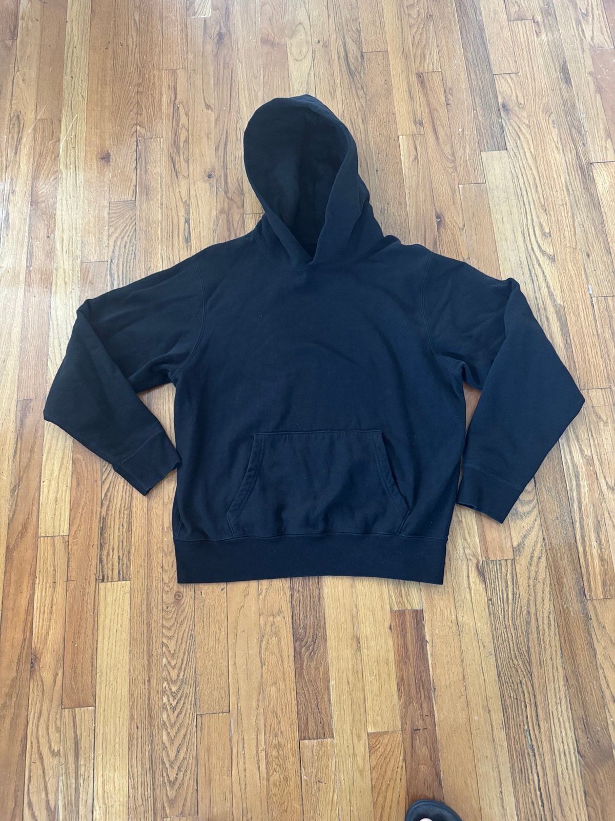 House of Blanks 3013 Relaxed Fit Fleece Hoodie Sweatshirt Black Large