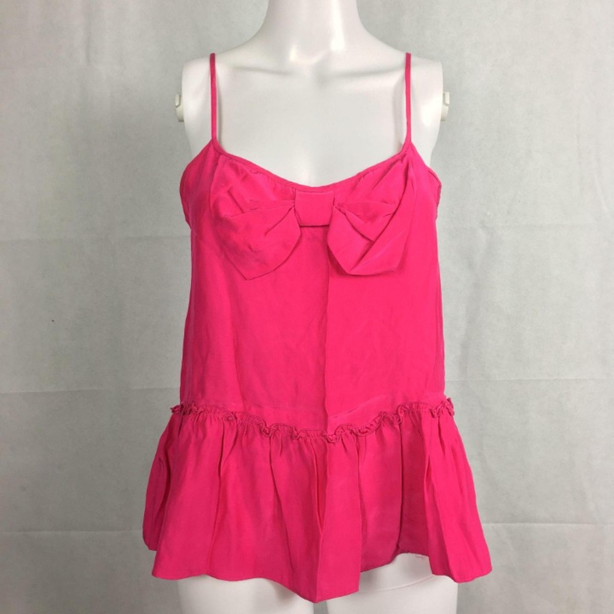 Parker Pink Silk Peplum Cami Top Sz XS
