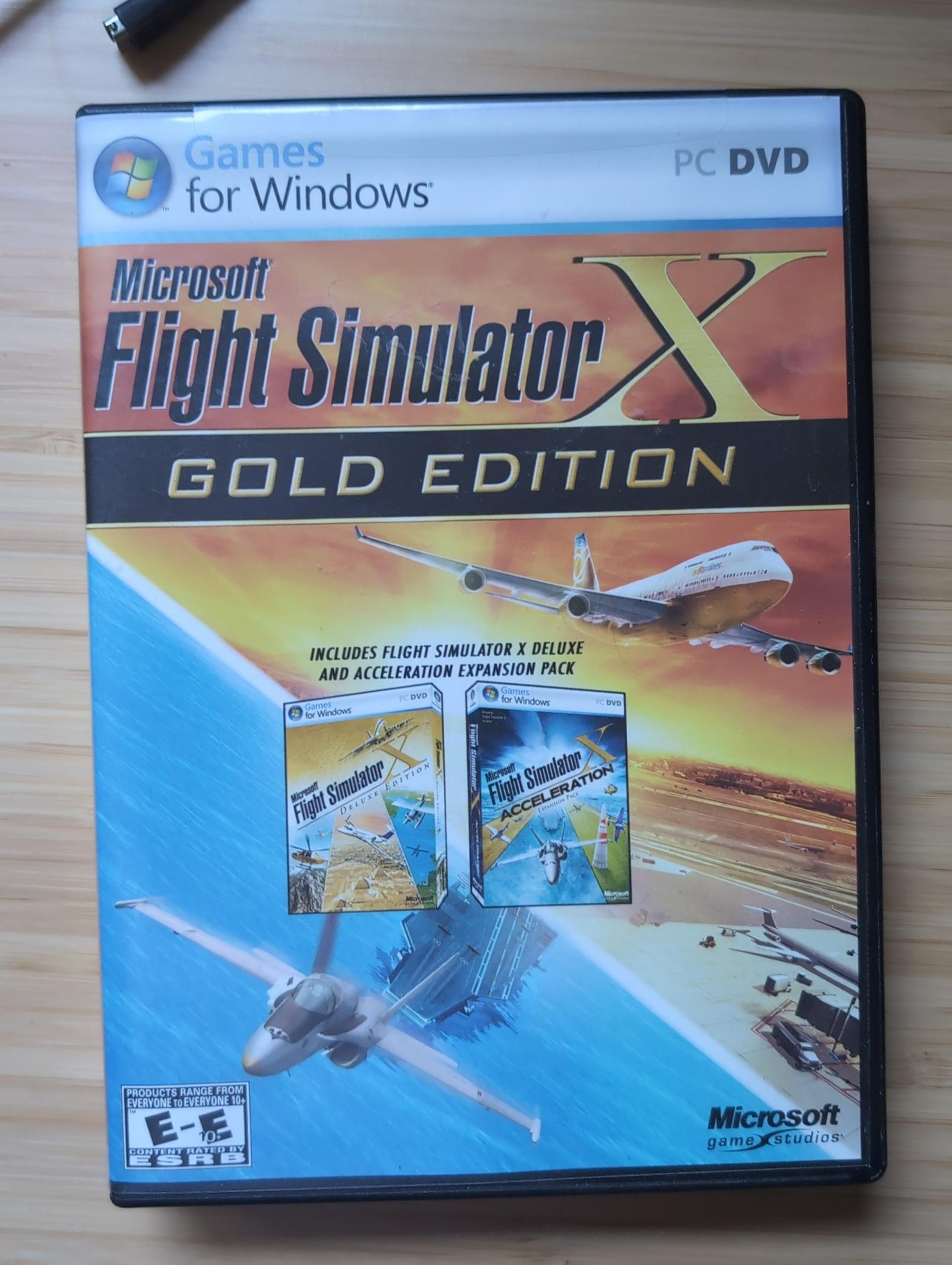 Microsoft Flight Simulator X Deluxe Gold Edition 2008 PC DVD Games For Windows
