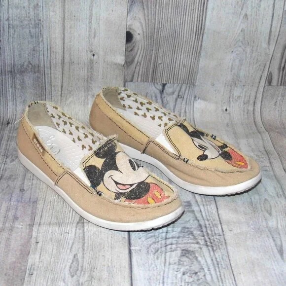 mickey mouse crocs loafers