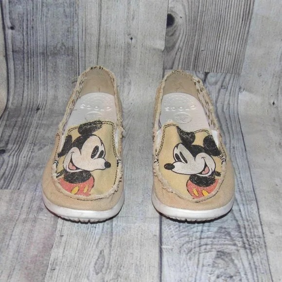 mickey mouse crocs loafers