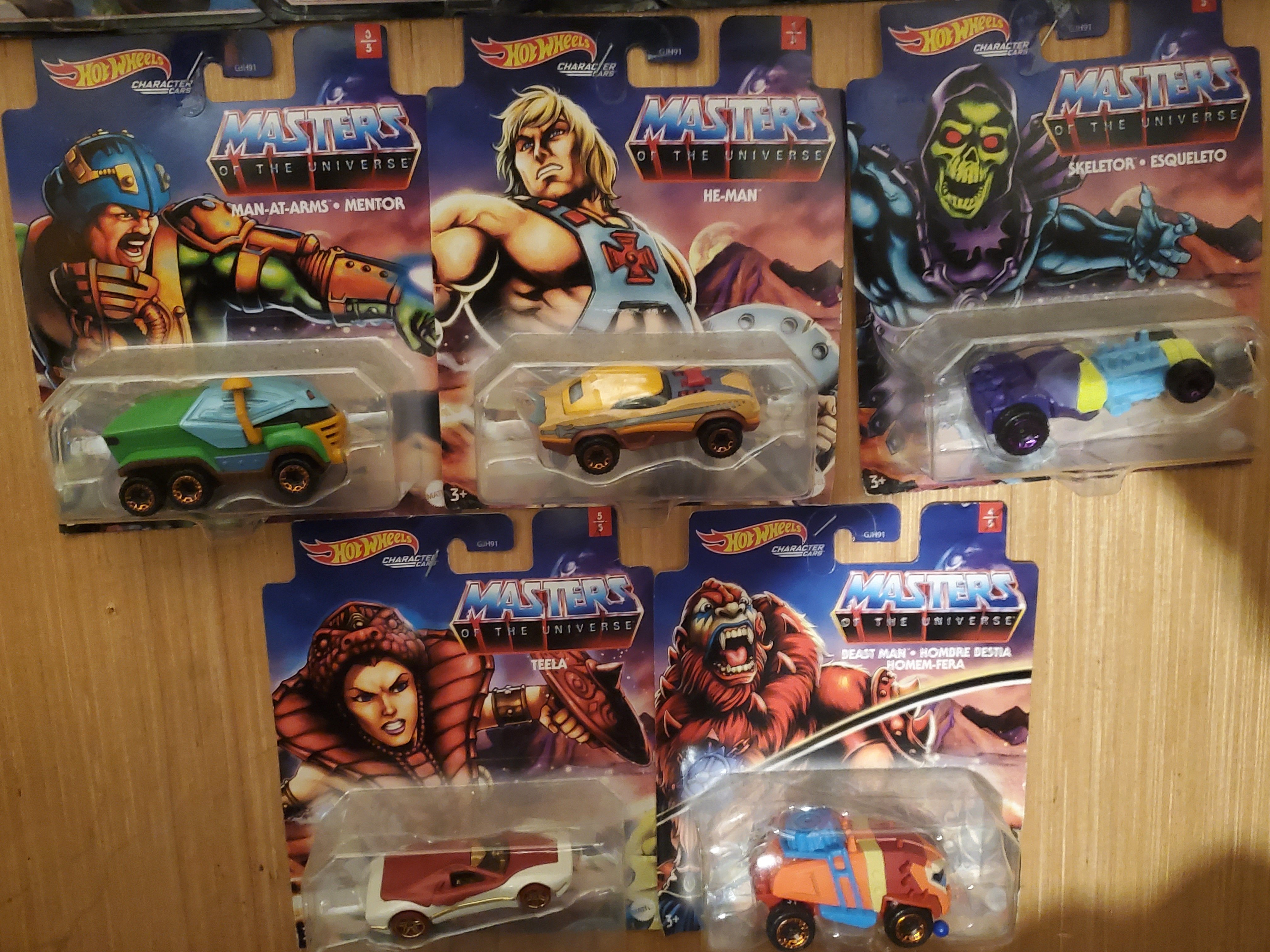 Entire unopened set of the masters of the universe hotwheels collection