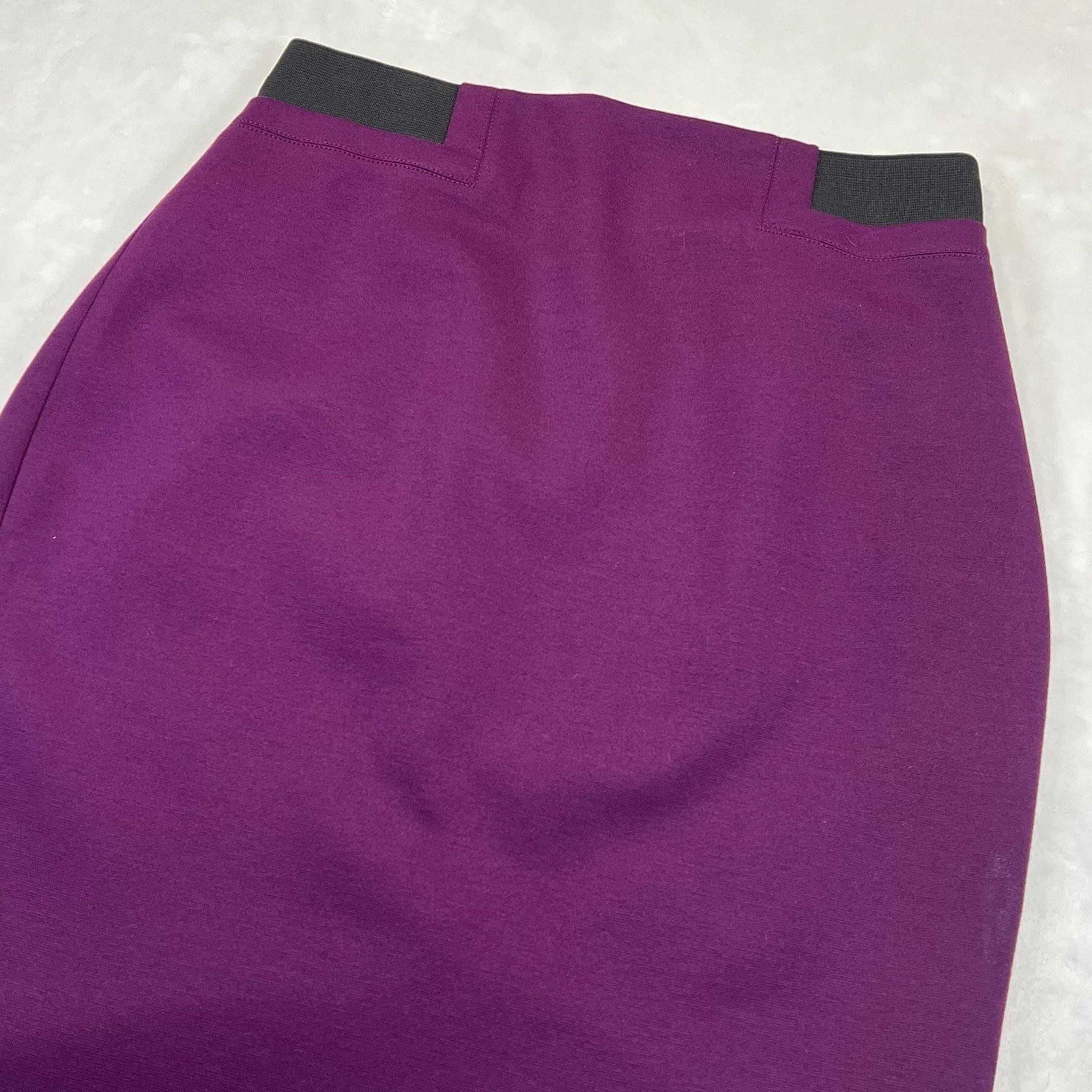 Tahari Women Skirt  Sz 12 Purple Mini Pencil Secretary Corp Office