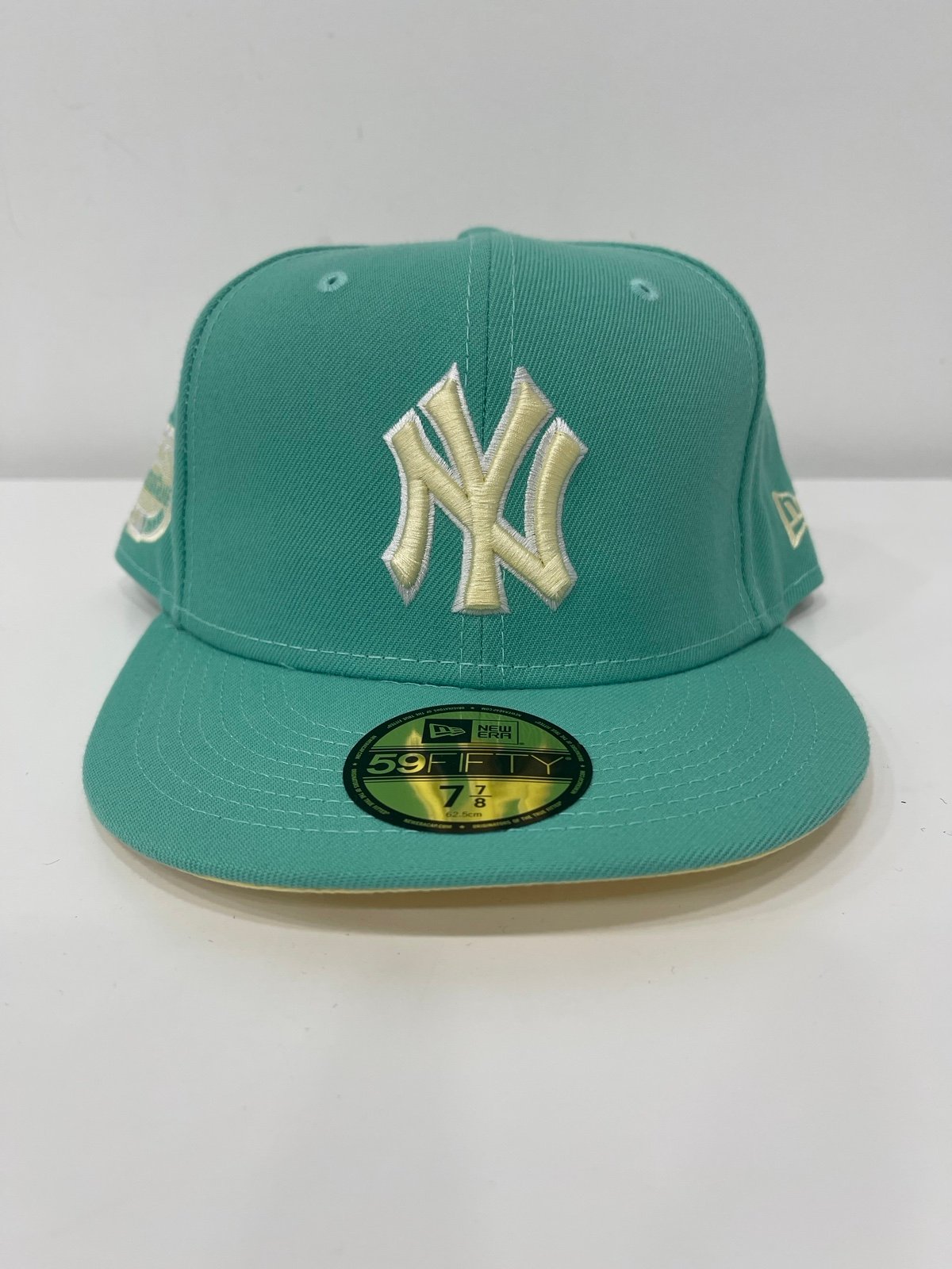 NY Yankees New Era 59Fifty Mint Yellow UV 2008 All Star Fitted Cap Hat 7 7/8