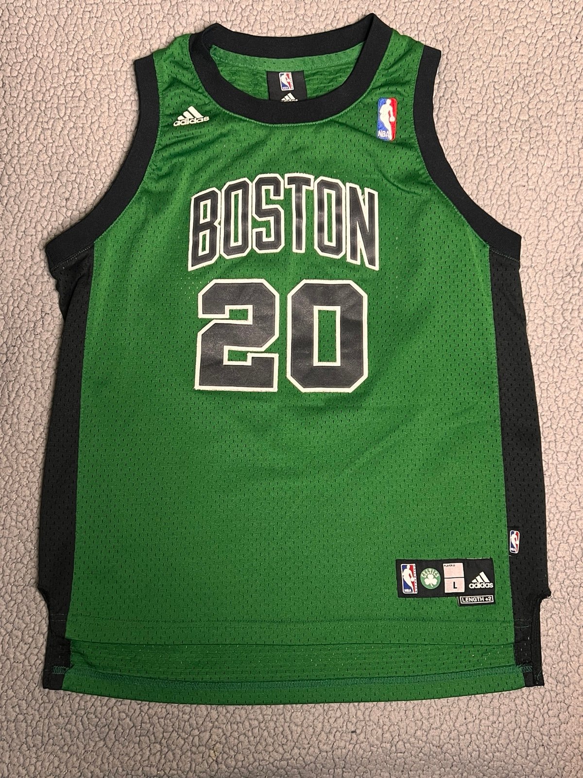 Adidas NBA Jersery Green Big Boys Size Large Boston Celtics 20 Allen