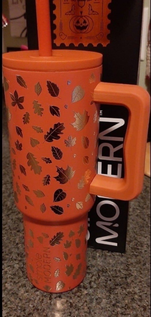 Simple Modern Signature Trek Tumbler Falling Leaves 40 oz