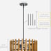Rustic Farmhouse Modern Drum Wooden Pendant Light Lighting