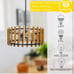 Rustic Farmhouse Modern Drum Wooden Pendant Light Lighting