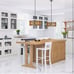 Rustic Farmhouse Modern Drum Wooden Pendant Light Lighting