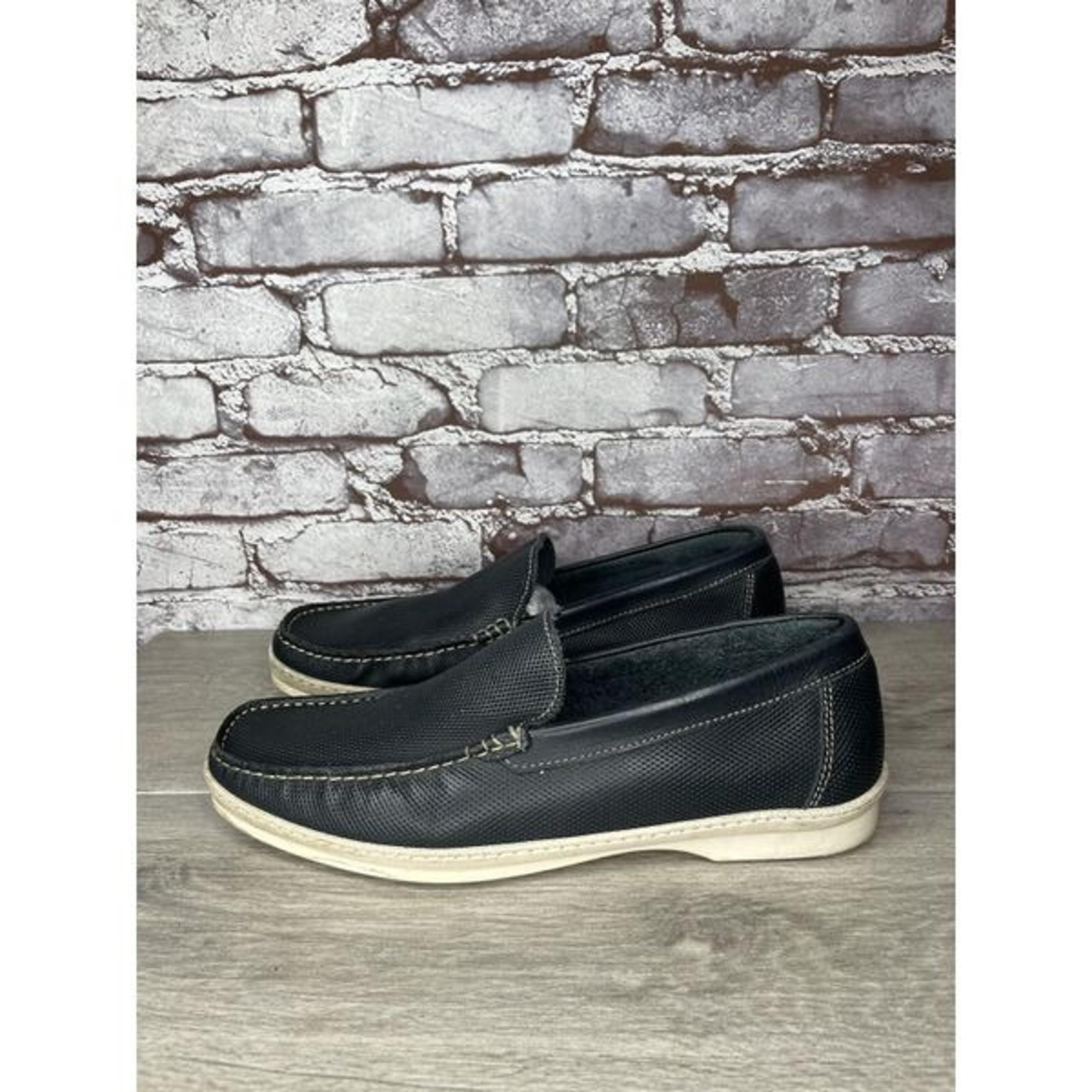 Sandrino By Sandro Moscoloni Blue Leather Perf Casual Loafer Shoes Men 11M US/44